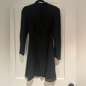 Black wrap dress